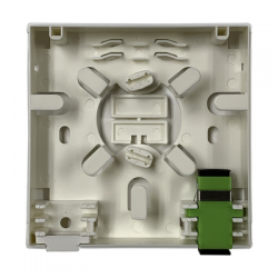 Caja Terminal de Fibra Óptica (Roseta) con un Acoplador SC/APC, color Blanco