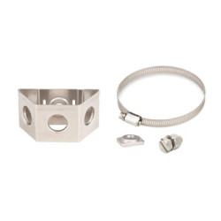 Adaptador para sujetadores tipo mariposa. Instalación en tubo con diámetro 0.75