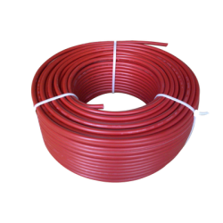 Bobina de 100 metros / Cable fotovoltaico / Rojo / Recubrimiento XLPE / 4mm² / 12 AWG / Hasta 1,800 Vcc