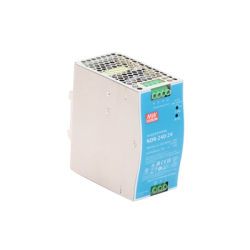 Fuente de Poder Industrial de 240W, salida 24Vcc, 10A, para montaje Riel Din