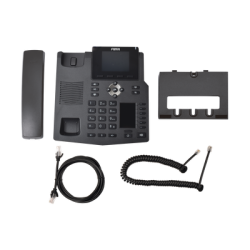 Teléfono IP empresarial para 4 Líneas SIP con 2 pantallas LCD, 6 teclas BLF/DSS, puertos Gigabit y conferencia de 3 vías, PoE