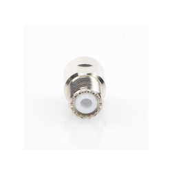 Conector UHF Hembra (SO-239) en Línea de Rosca para RG-8/U, 9913, LMR-400, Níquel/ Plata/ Teflón. 