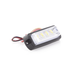 Luz Auxiliar Ultra Brillante de 8 LED, color Ámbar / Claro , con mica transparente.