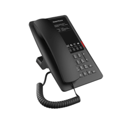 Teléfono IP WI-FI para Hotelería, Puerto USB-A para carga, 5 teclas programables para servicio rápido (Hotline), plantilla personalizable con PoE