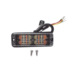Luz Perimetral, 12 LED Ultra Brillantes, Color Ámbar / Claro