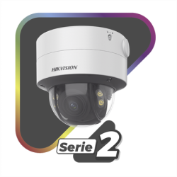 Domo IP 4 Megapixel  Lente 2.8 a 12 mm / Imagen a Color 24/7 (ColorVu) / 40 mts Luz Blanca / WDR 130 dB / Exterior IP67 / IK10 / Captura Facial / ACUSENSE / Micro SD / ACUSEARCH