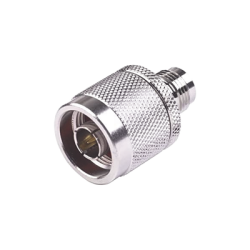 Adaptador en Línea de Conector TNC Hembra a N Macho, Níquel/ Oro/ Teflón.