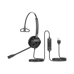 Diadema monoaural con tecnología antishock para teléfonos IP FANVIL con interfaz USB con micrófono de cancelación de ruido, larga durabilidad 