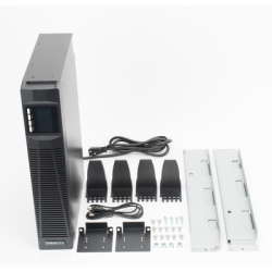 UPS de 1000VA/900W / Topología On-Line Doble Conversión / Entrada y Salida de 120 Vca / Clavija de Entrada NEMA 5-20P / Pantalla LCD Configurable / Formato Rack/Torre / 8 Salidas