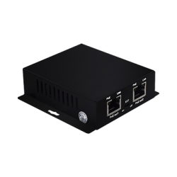 Inyector PoE Extenido Industrial / PoE 802.3 af/at Hasta 30W / Conexión plug and play / Alcance de hasta 250 metros / Aplicaciones CCTV / Alimentación PoE af/at o Vcc 37-57 Vcc