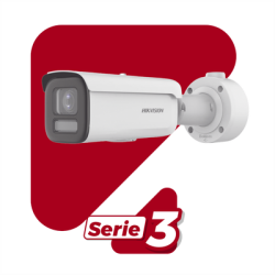 Bala IP 4 Megapixel / Lente Mot. 2.7 a 13.5 mm / Dual Light (60 mts IR + 60 mts Luz Blanca ) / Darkfighter S / Exterior IP67  / IK10 / WDR 130 dB / 4 Analíticos: AcuSense, Deteccion Facial, Conteo de Personas por Cruce y Zona