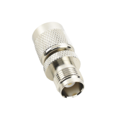 Adaptador en Línea, de Conector TNC Macho Inverso a TNC Hembra, Nquel/ Oro/ Teflón.