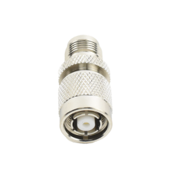 Adaptador en Línea, de Conector TNC Macho Inverso a TNC Hembra, Nquel/ Oro/ Teflón.