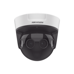 PanoVu Series / Vista Panorámica 180° / 8 Megapixel en Total / 4 Lentes 2.8 mm (2 Megapixel) / 20 mts IR EXIR / Exterior IP67 / IK10 / 12 Vcc / PoE+ / MicroSD