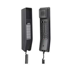 Teléfono IP Hotelero Wi-Fi, 2 líneas SIP con 2 cuentas, codec Opus, IPV4/IPV6, color negro, con gestión en la nube GDMS