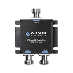 Divisor de potencia (Splitter) de dos vías para 600-4000 MHz.