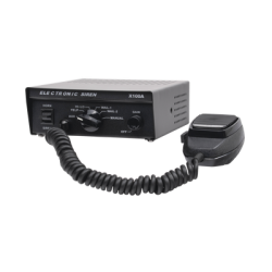 Sirena Vehicular de 100W de Potencia, Con Switch Giratorio de 6 posiciones y Micrófono Integrado de Uso Rudo