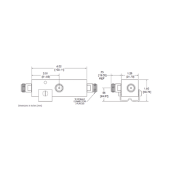 SEPARADOR 10dB (10:1) Tap 350-5930MHz 500W -161dBc 4.3-10 IP67 .