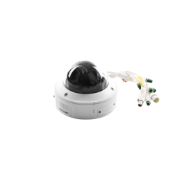 Domo IP 4 Megapixel / Lente Mot. 2.8 a 12 mm / 40 mts IR EXIR / IK10 / IP67 / H.265+ / WDR 140 dB / Captura Facial / DeepinView / Búsqueda por Atributos / 2 Micrófonos Integrados / Micro SD