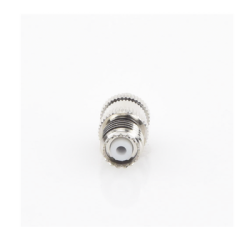 Conector Mini UHF Hembra de Anillo Plegable en Cables RG-58/U, RG-142/U, Níquel/ Plata/ Delrin.