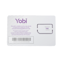 SIM Yobi para dispositivos móviles 3G/4G, 1GB Mensual por 1 año de servicio (solo datos)