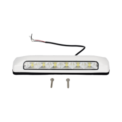 Luz de Escena, 6 LED, IP67, con bisel color blanco, Ideal para Ambulancias y Vehiculos de trabajo