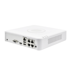 NVR 4 Megapixel (Compatible con Cámaras ACUSENSE) / 4 canales IP / 4 Puertos PoE /1 Bahía de Disco Duro / Salida de Vídeo Full HD