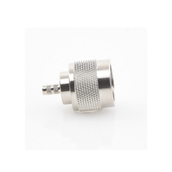 Conector N Macho Coaxial de Anillo Plegable para Cable RG-142/U, Niquel/ Oro/ Teflón.