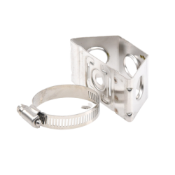 Adaptador de sujetadores de presión. Instalación en un tubo con diámetro de 1