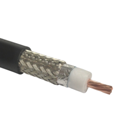 Cable Coaxial 50 Ohm, tipo RG-8 Ultra Flexible, Cobre Trenzado de Núcleo, Cinta de Aluminio y Malla de Cobre Estañado para el Blindaje, Velocidad de Propagación de 83%, Polietileno.