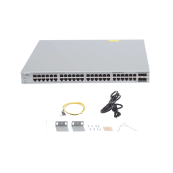 Switch Administrable PoE Capa 2+ Plus, con 48 puertos Gigabit PoE 802.3af/at + 4 SFP+ para fibra 10Gb, gestión gratuita desde la nube, 370w