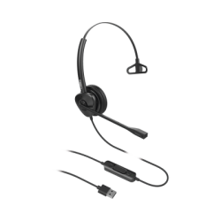 Diadema monoaural con tecnología antishock para teléfonos IP FANVIL con interfaz USB con micrófono de cancelación de ruido, larga durabilidad 