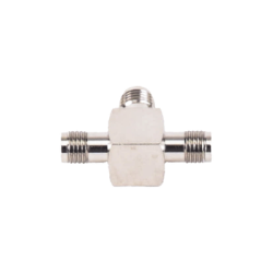 Adaptador en Forma T, de Triple Conectores SMA Hembra, Níquel/ Oro/ Teflón.