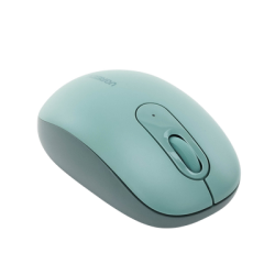 Mouse Inalámbrico 2.4G 800/1200/1600/2400 DPI / Función de 3 botones / Alcance 10m / Silencioso / Ergonómico / Anti-caída y Anti-interferencias / Color Verde / Batería Alcalina AA (incluida).