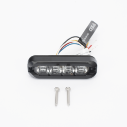 Luz perimetral , 8 LED Ultra Brillantes, Dual Color Rojo / Claro