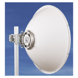 Antena direccional Alto Rendimiento / Parábola profunda para mayor aislamiento al ruido /4 ft / Guía de onda  para radio B5x y C5x / Ganancia de 35 dBi / Soporte de acero inoxidable / Polaridad en 90 ° y 45 ° / Incluye montaje.
