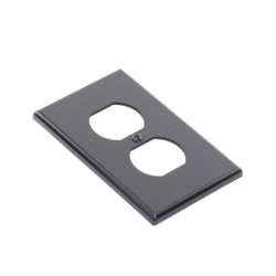 Tapa para Contacto Dúplex Color Negro.