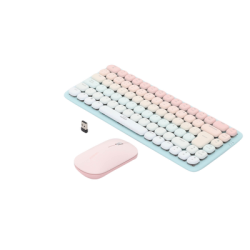 PAQUETE DE TECLADO Y MOUSE INALÁMBRICO UGREEN ROSA
