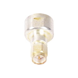 Adaptador UNIDAPT Hembra a SMA Macho, Plata / Oro / Teflón.
