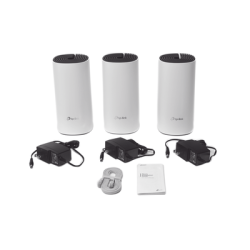 KIT 3 Routers Inalámbricos MESH Interior para Hogar / Doble Banda Wi-Fi 5 AC1200 Mbps / 2 Puerto Gigabit WAN/LAN / 2 Antenas Internas / Administración Mediante la App Deco (iOS, Android) 