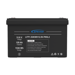 Batería de Litio LiFePO4 Ciclo Profundo 12.8Vcc, 120 Ah, 1.53Kwh, para Exterior, Libre de Mantenimiento