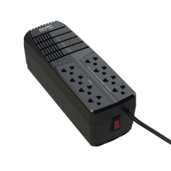 Regulador de Voltaje 1000 VA-500 W /  4 Contactos con AVR / 4 Contactos con Supresor de Picos / Protección RJ11