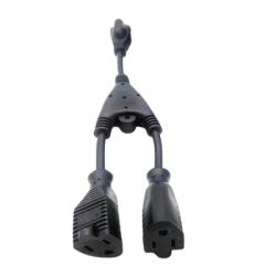 Cable con derivación Vca / 1 Entrada macho Vca / 2 salidas hembra Vca  