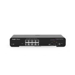 Switch Administrable PoE Capa 2, con 8 puertos Gigabit PoE 802.3af/at + 2 SFP para fibra 1Gb, gestión gratuita desde la nube, 125w
