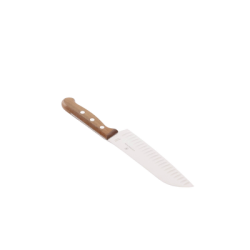 Cuchillo Santoku Wood de 17 cm, Filo con Alvéolos Estilo Japonés.