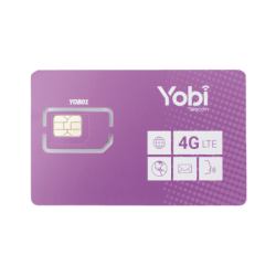 SIM Yobi para dispositivos móviles 3G/4G, 5GB Mensual por 1 año de servicio (solo datos)