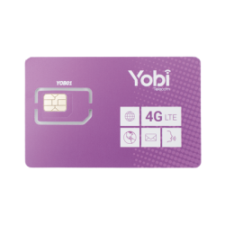 SIM Yobi para dispositivos móviles 3G/4G, 1GB Mensual por 1 año de servicio (solo datos)