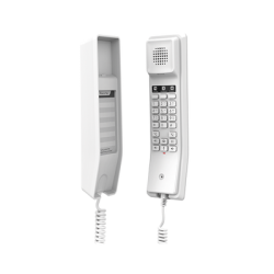 Teléfono IP Hotelero, 2 líneas SIP con 2 cuentas, codec Opus, IPV4/IPV6, color blanco, con gestión en la nube GDMS