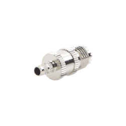 Conector Mini UHF Hembra de Anillo Plegable en Cables RG-58/U, RG-142/U, Níquel/ Plata/ Delrin.