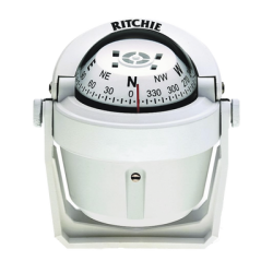 Brújula serie Explorer en color blanco, con iluminación nocturna color verde.